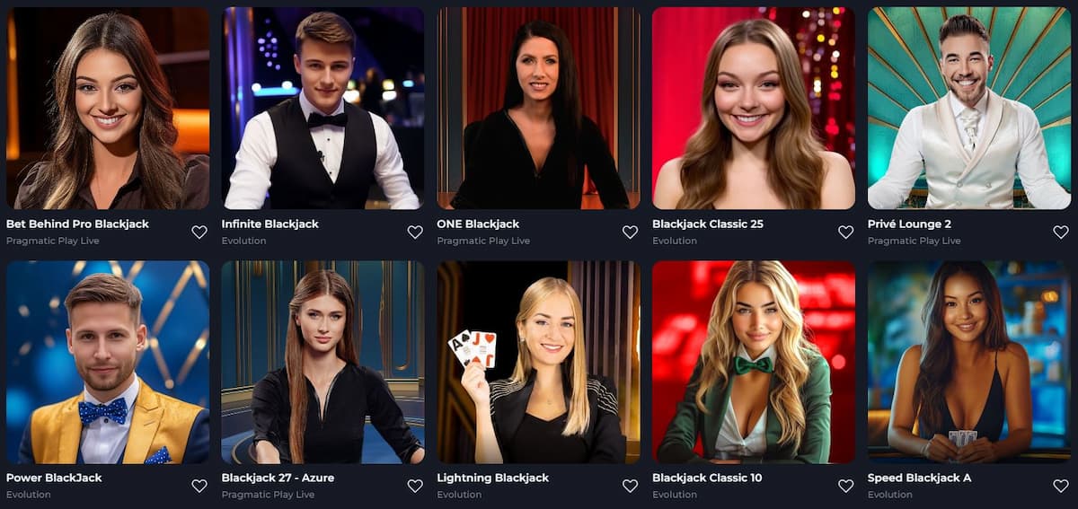 Klassische Tischspiele wie Roulette und Blackjack